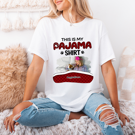 Custom Photo Look, This's My Pyjama Shirt - Dog & Cat Personalized Custom Unisex T-shirt - Gift For Pet Lovers, Pet Owners