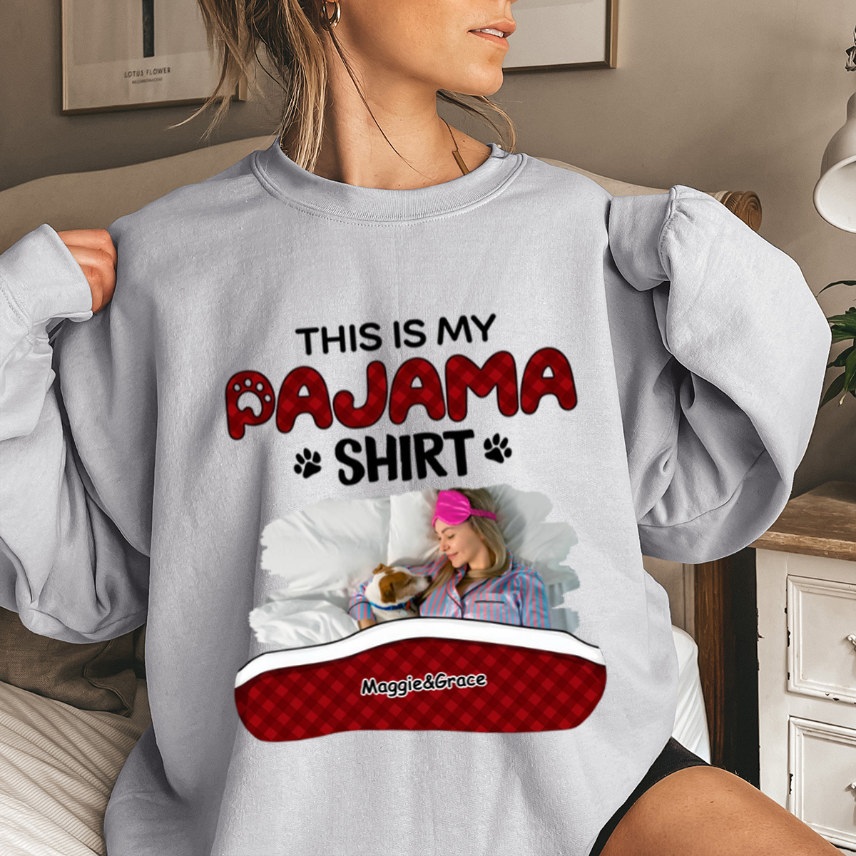 Custom Photo Look, This's My Pyjama Shirt - Dog & Cat Personalized Custom Unisex Hoodie - Gift For Pet Lovers, Pet Owners