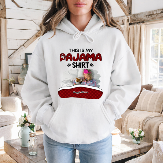 Custom Photo Look, This's My Pyjama Shirt - Dog & Cat Personalized Custom Unisex Hoodie - Gift For Pet Lovers, Pet Owners