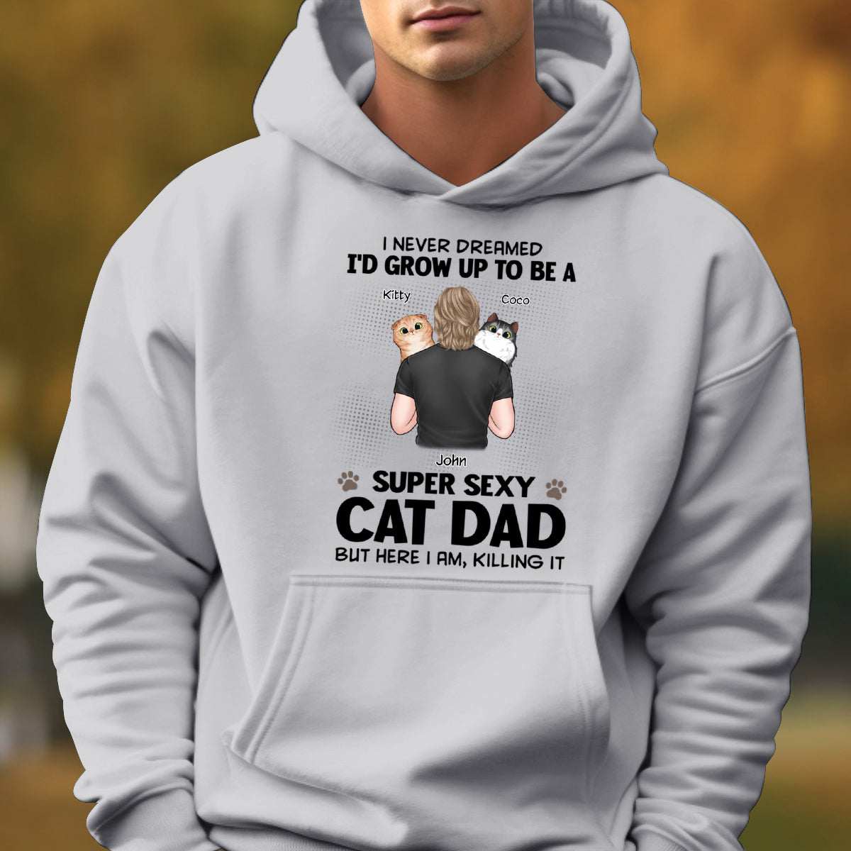 This Cat Dad Is The Sweetest Thing On Earth - Cat Personalized Custom Hoodie - Gift For Pet Owners, Pet Lovers