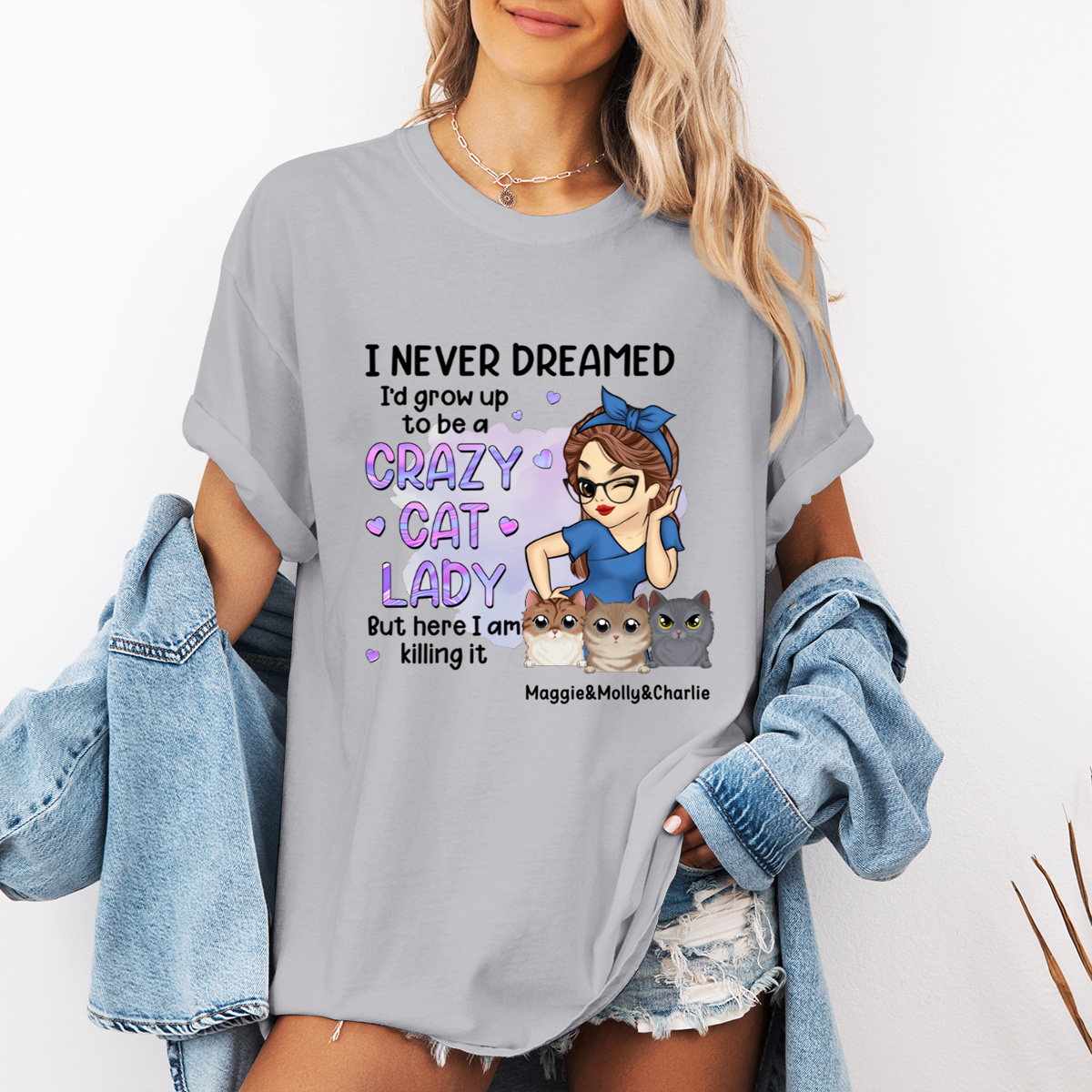 A Crazy Cat Lady - Cat Personalized Custom T-shirt - Gift For Pet Owners, Pet Lovers