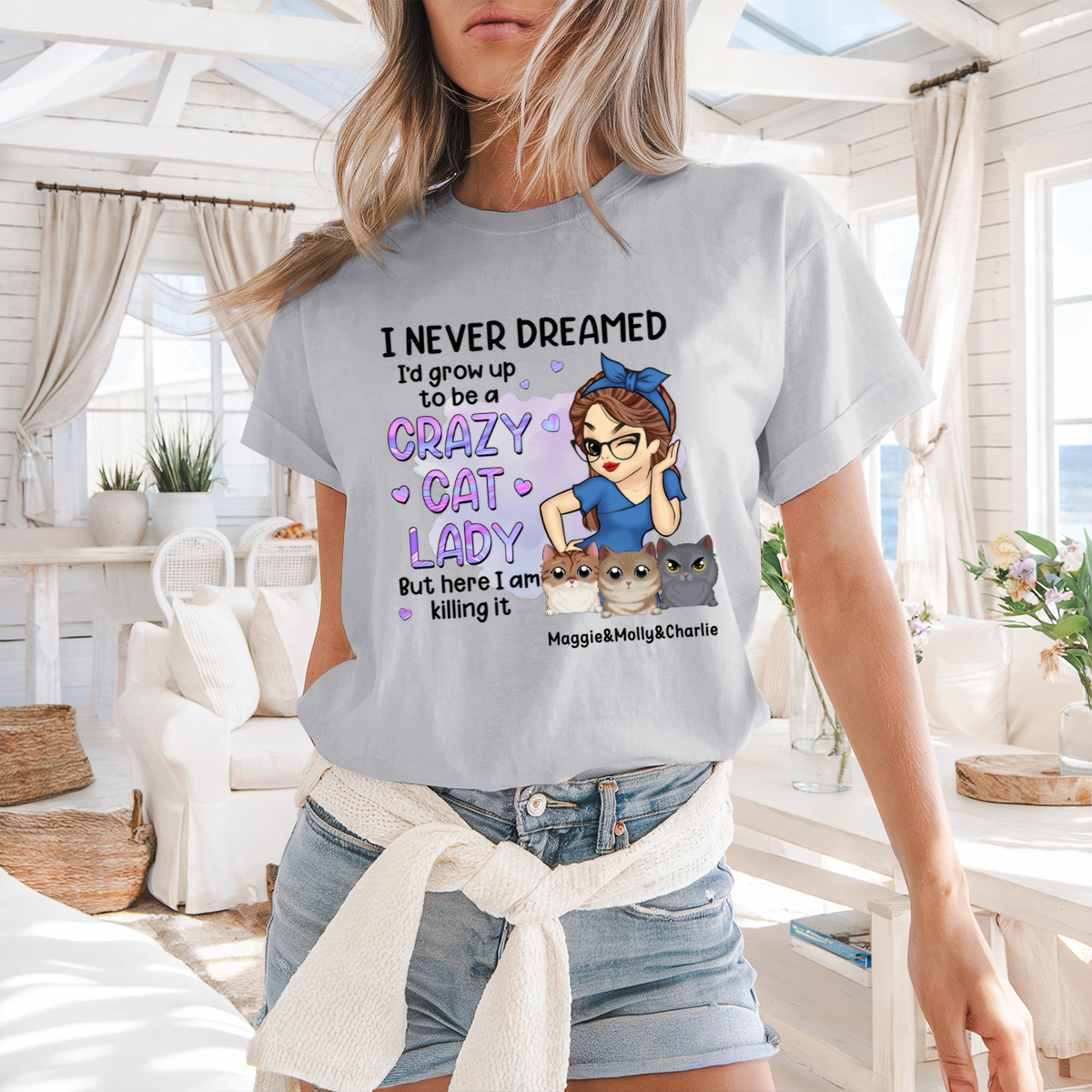 A Crazy Cat Lady - Cat Personalized Custom T-shirt - Gift For Pet Owners, Pet Lovers