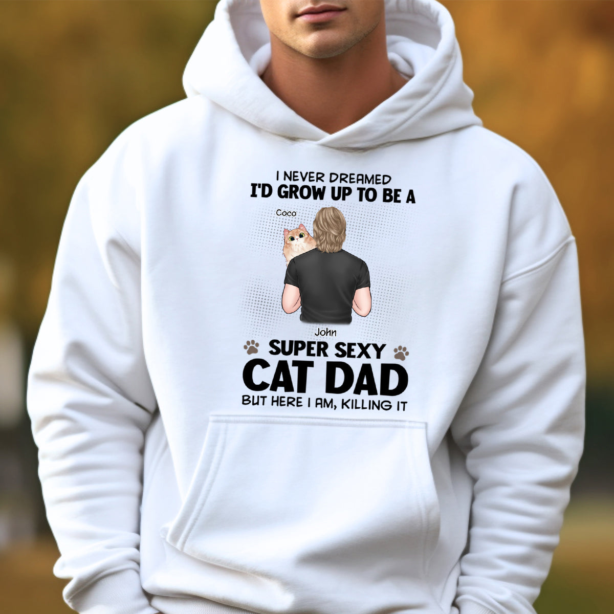 This Cat Dad Is The Sweetest Thing On Earth - Cat Personalized Custom Hoodie - Gift For Pet Owners, Pet Lovers