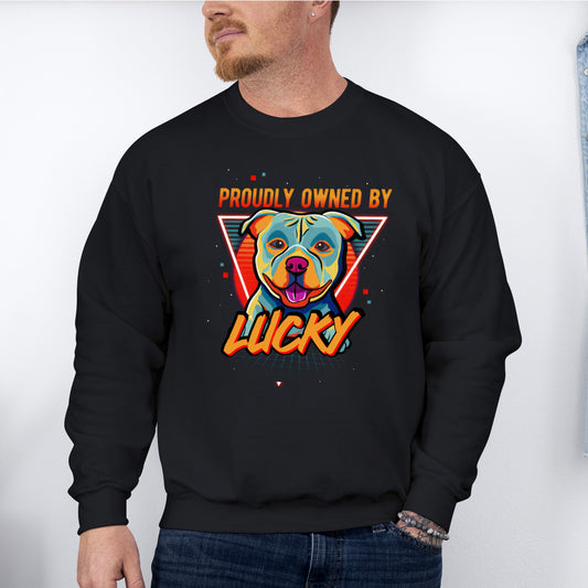 Proudly Owned By Dog Since Pop Art - Dog Personalized Custom Sweatshirt - Gift For Pet Owners, Pet Lovers