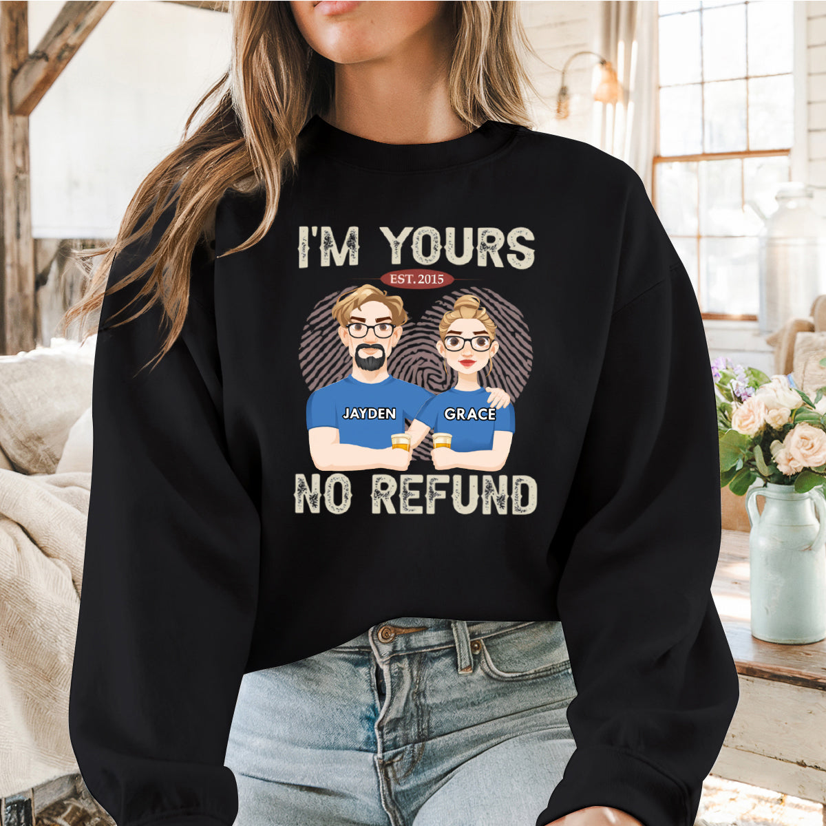 We Have A Forever Type Of Love - Couple Personalized Custom Sweatshirt - Gift For Husband Wife, Anniversary