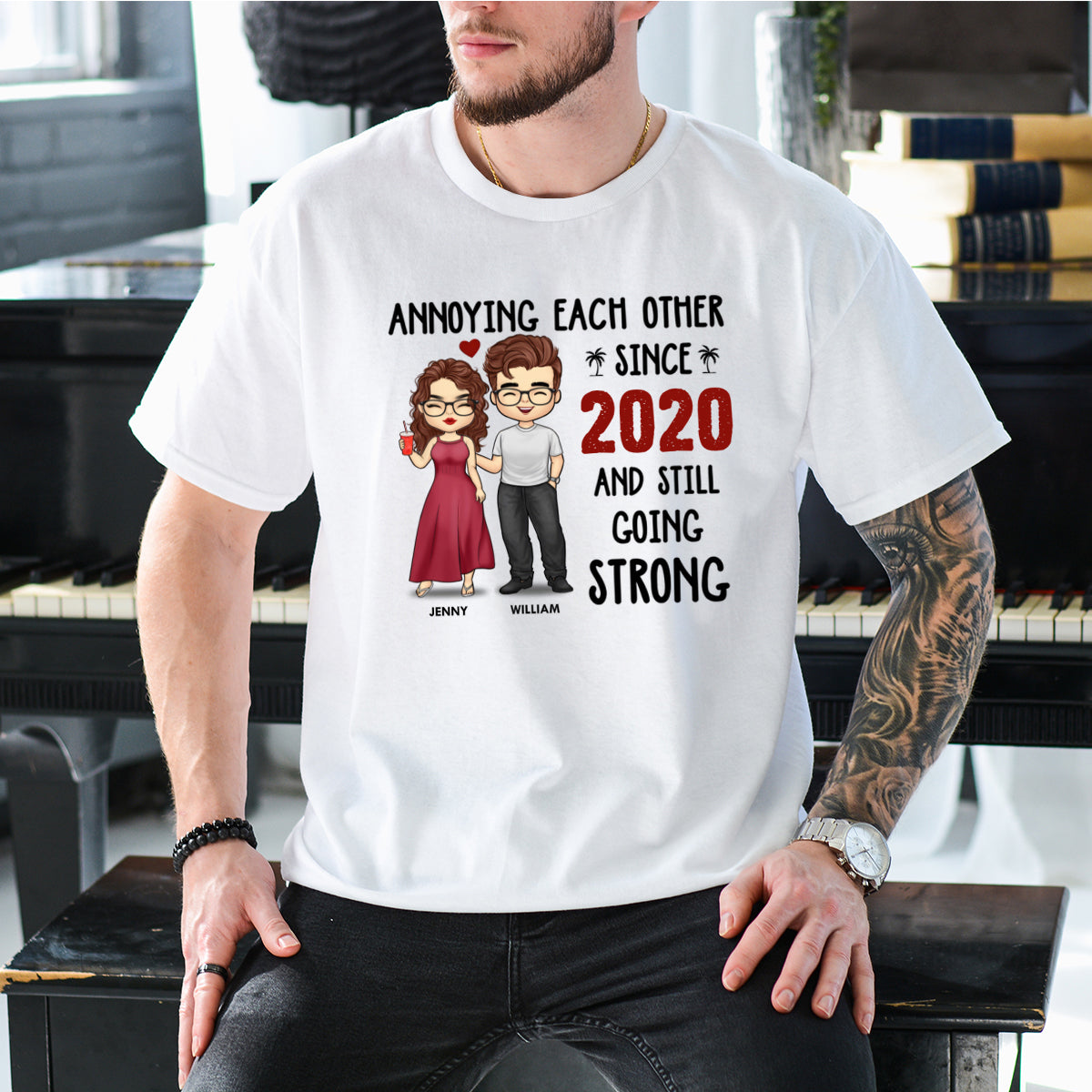 You Are The Apple Of My Eyes - Couple Personalized Custom T-shirt - Gift For Husband Wife, Anniversary