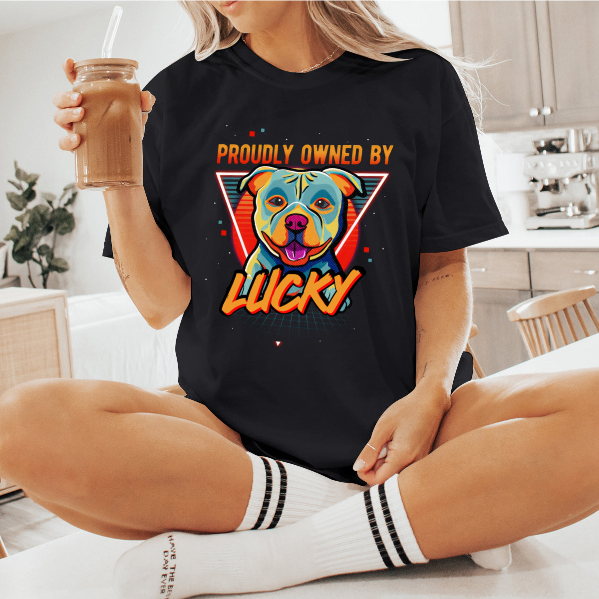Proudly Owned By Dog Since Pop Art - Dog Personalized Custom Sweatshirt - Gift For Pet Owners, Pet Lovers