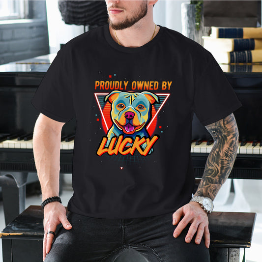 Proudly Owned By Dog Since Pop Art - Dog Personalized Custom T-shirt - Gift For Pet Owners, Pet Lovers