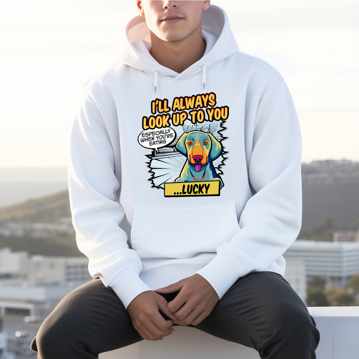 I'll Always Look Up To You Pop Art - Dog Personalized Custom Hoodie - Gift For Pet Owners, Pet Lovers