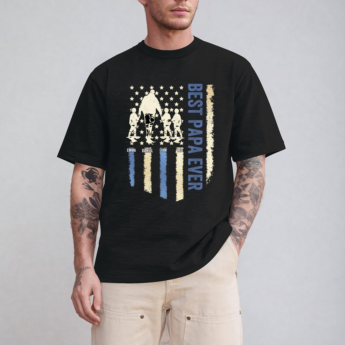 We Have The Best Daddy Ever - Family Personalized Custom  Back Printed T-shirt - Father's Day, Birthday Gift For Dad, Grandpa
