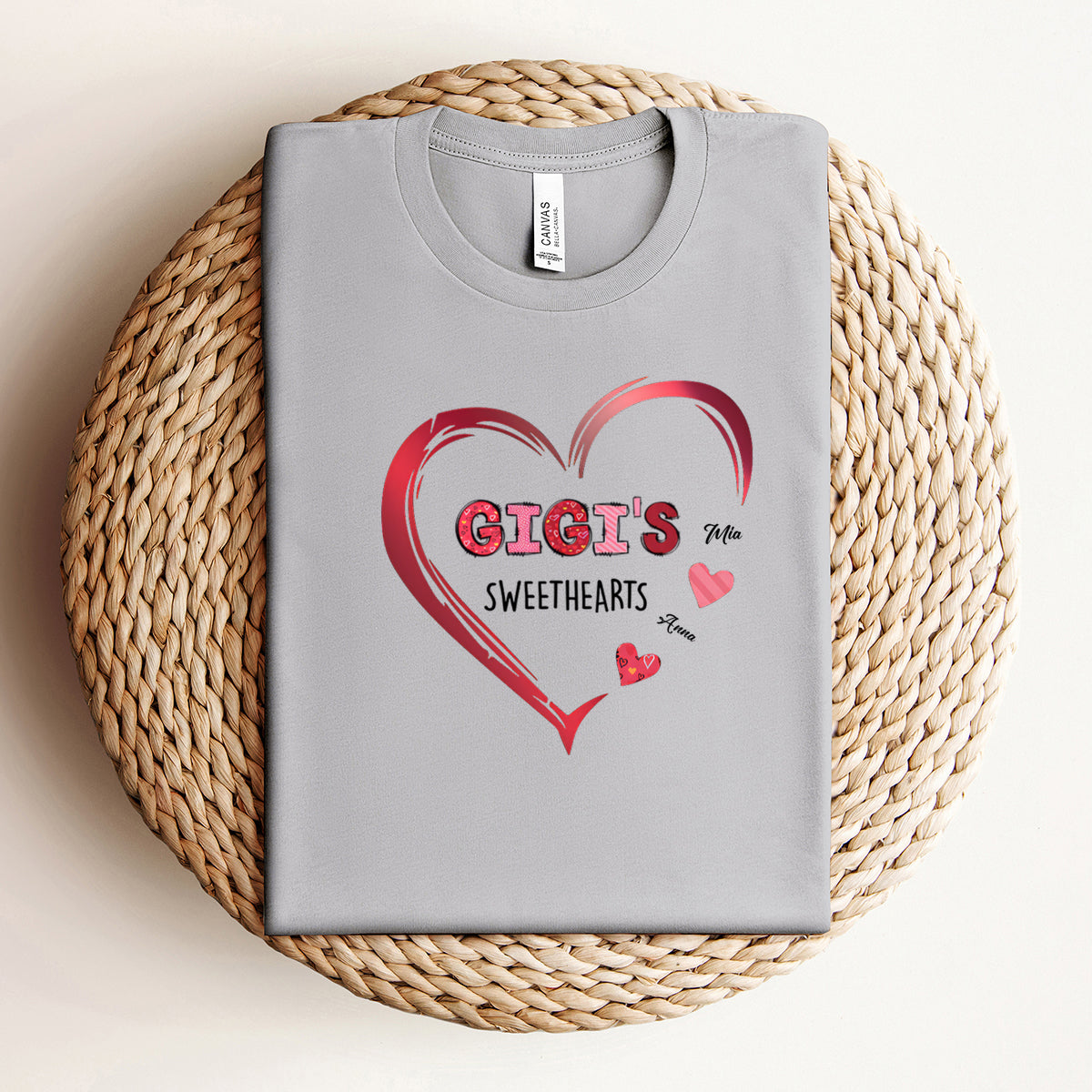 Grandma's Sweethearts - Family Personalized Custom  T-shirt - Gift For Grandma