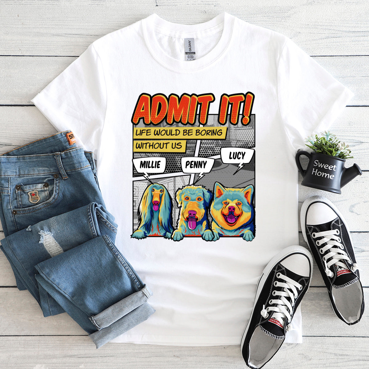 Life Would Be Boring Without Me Pop Art - Dog Personalized Custom Hoodie - Gift For Pet Owners, Pet Lovers