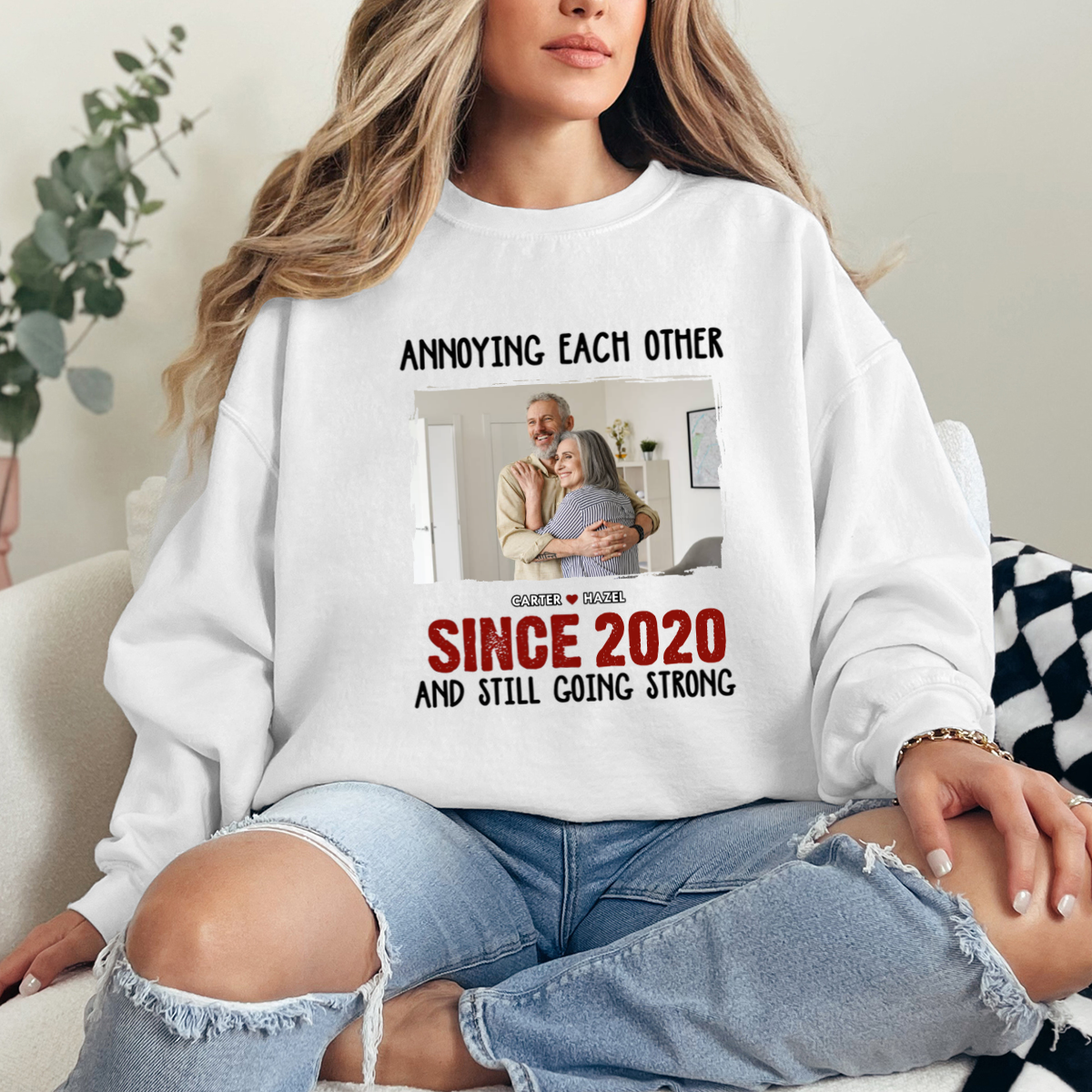 Custom Photo We Belong Together - Couple Personalized Custom Unisex Sweatshirt - Gift For Husband Wife, Anniversary