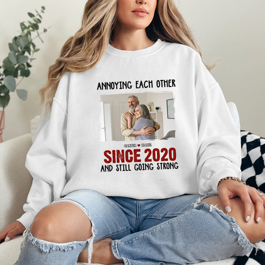 Custom Photo We Belong Together - Couple Personalized Custom Unisex Sweatshirt - Gift For Husband Wife, Anniversary
