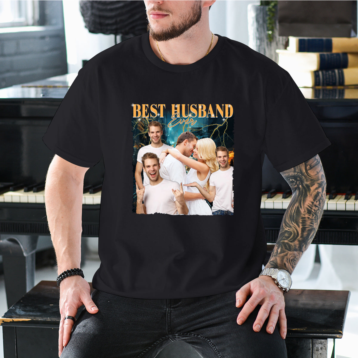 Custom Photo Best Husband Ever - Couple Personalized Custom Sweatshirt - Gift For Husband, Anniversary